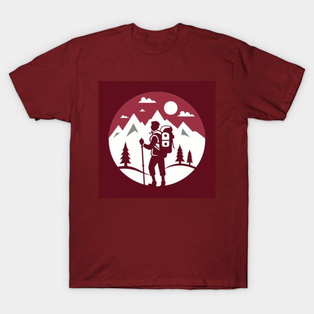 Backpacker Camping T-shirt by teeraven